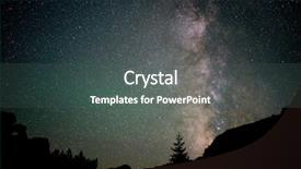  Presentation with way - Slide deck with starfield - milky way and some trees background and a dark gray colored foreground