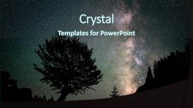  Presentation with night sky - Slide set with starfield - night beautiful sky as background background and a tawny brown colored foreground