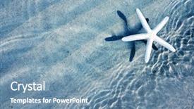  Presentation with starfish - PPT layouts with starfish an waves on summer background and a seafoam green colored foreground