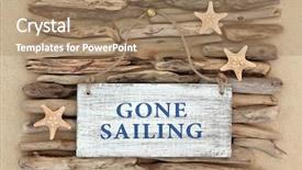  Presentation with sails sailing yacht catamaran sailing - Slide deck consisting of starfish and gone sailing old background and a coral colored foreground