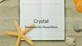  Presentation with beach frame - Cool new theme with starfish and shells with frame on the beach vacation memories backdrop and a light gray colored foreground