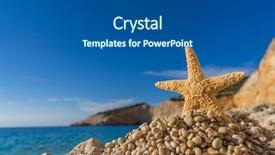  Presentation with starfish - Cool new slide deck with starfish on porto katsiki beach on ionian sea lefkada greece backdrop and a dark gray colored foreground