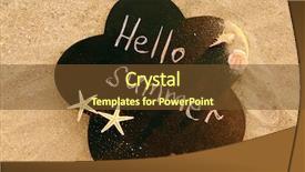  Presentation with black sea - PPT theme consisting of starfish on sea coast background and a  colored foreground