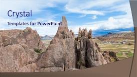  Presentation with rock star - Cool new slides with stargate and unique rock formation backdrop and a sky blue colored foreground