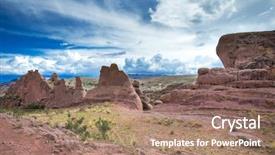  Presentation with punk rock music - Audience pleasing slide set consisting of stargate and unique rock formation backdrop and a  colored foreground