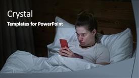  Presentation with late - Audience pleasing slide deck consisting of staring-at-smartphone-late backdrop and a black colored foreground