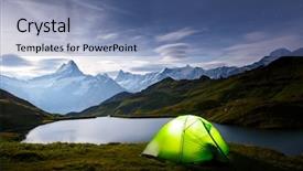  Presentation with rock - Beautiful slide deck featuring starlight - great view of rock schreckhorn backdrop and a ocean colored foreground