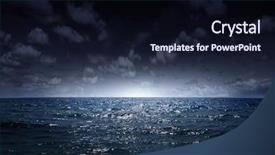  Presentation with ocean - Amazing presentation theme having starlight - night sea the ocean backdrop and a wine colored foreground