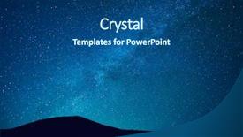  Presentation with night stars - Presentation design enhanced with starlight - stars in the night sky background and a ocean colored foreground