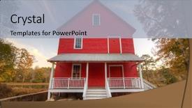  Presentation with atlanta - PPT theme featuring starrs - starr's mill near atlanta georgia background and a light blue colored foreground