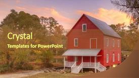  Presentation with atlanta - Slide deck enhanced with starrs - starr's mill near atlanta georgia background and a tawny brown colored foreground