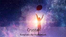  Presentation with childhood - Colorful presentation design enhanced with starry night - happy careless childhood mixed media backdrop and a light blue colored foreground