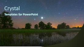  Presentation with starry night - Audience pleasing slide set consisting of starry-night-in-national-park backdrop and a ocean colored foreground