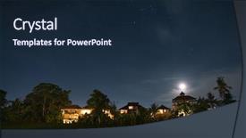  Presentation with starry night - Slides having starry night over the cottages background and a wine colored foreground