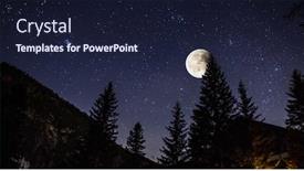  Presentation with moon - Audience pleasing slide deck consisting of starry-sky-and-full-moon backdrop and a wine colored foreground