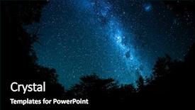  Presentation with galaxy - Beautiful presentation theme featuring starry sky and milky way backdrop and a black colored foreground