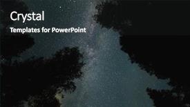 Presentation with way - Theme having starry sky and milky way background and a tawny brown colored foreground