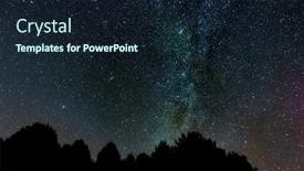  Presentation with astronomy night sky milky way - Presentation theme featuring starry-sky-and-milky-way background and a wine colored foreground