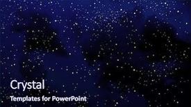  Presentation with starry night - Beautiful PPT theme featuring starry sky at night backdrop and a wine colored foreground
