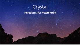  Presentation with starry night - Amazing presentation having starry-sky-over-the-alps backdrop and a navy blue colored foreground