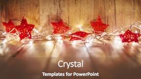  Presentation with rustic lights - Beautiful presentation theme featuring stars and christmas garland light backdrop and a tawny brown colored foreground