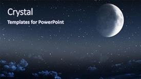  Presentation with moon phases - Presentation theme with stars and full moon background and a  colored foreground