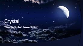  Presentation with phases - Cool new slides with stars and full moon backdrop and a navy blue colored foreground