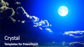  Presentation with phases - Beautiful slide deck featuring stars and full moon backdrop and a navy blue colored foreground