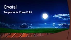  Presentation with night sky moon - Slides having stars and full moon background and a navy blue colored foreground