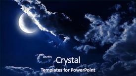  Presentation with phases - PPT layouts with stars and full moon background and a navy blue colored foreground