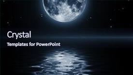  Presentation with night sky moon - Beautiful PPT layouts featuring stars and moon and clouds backdrop and a  colored foreground