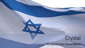  Presentation with israel flag - Presentation theme having stars and stripes background and a light blue colored foreground