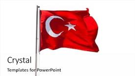  Presentation with stars moon - Presentation theme having stars half moon - turkey flag - isolated background and a white colored foreground