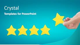  Presentation with classification - Colorful PPT theme enhanced with stars-in-hand-increase-rating backdrop and a gray colored foreground