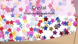  Presentation with confetti - Beautiful slides featuring the form of confetti backdrop and a lavender colored foreground