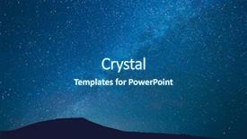  Presentation with night sky - Presentation theme consisting of stars in the night sky background and a ocean colored foreground