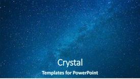  Presentation with night stars - Presentation theme featuring stars in the night sky background and a ocean colored foreground