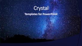  Presentation with night stars - PPT theme having stars in the night sky background and a navy blue colored foreground