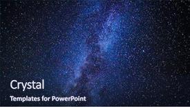  Presentation with night stars - Audience pleasing slides consisting of stars in the night sky backdrop and a navy blue colored foreground