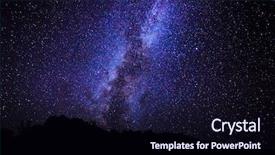  Presentation with night stars - Theme featuring stars in the night sky background and a wine colored foreground