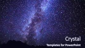  Presentation with night stars - Cool new PPT theme with stars in the night sky backdrop and a navy blue colored foreground