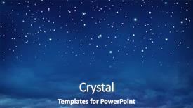  Presentation with night sky - Presentation theme consisting of stars in the night sky background and a ocean colored foreground