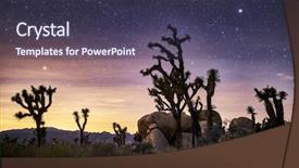  Presentation with joshua tree national park - Cool new PPT theme with stars in the sky backdrop and a tawny brown colored foreground