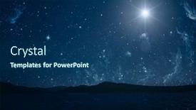  Presentation with christmas jesus christ - Slides with stars-shines-on-the-christmas background and a ocean colored foreground