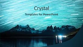  Presentation with star trails - PPT layouts with starry sky with star trails background and a arctic colored foreground