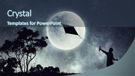  Presentation with childish - Amazing PPT layouts having stars sky - childish sweet dreams mixed media backdrop and a ocean colored foreground