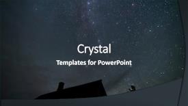  Presentation with way - Theme featuring stars sky and milky way background and a tawny brown colored foreground