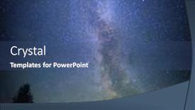  Presentation with night stars - Slide set consisting of stars-sky-and-milky-way background and a ocean colored foreground