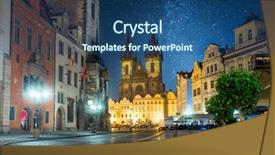  Presentation with night stars - Slide set featuring stars sky czech republic background and a ocean colored foreground