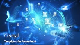  Presentation with blue stars - Beautiful theme featuring stars space - social network background against blue backdrop and a teal colored foreground